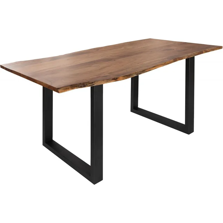 Baumtisch Akazie 220x100x76 natur Beine anthrazit matt FREEFORM 3