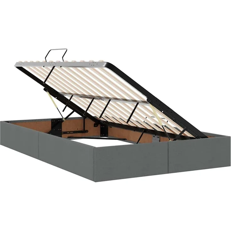 vidaXL LED-Speicherbett mit Matratze Dunkelgrau 120 x 200 cm Stoff 3371137 – Bild 7