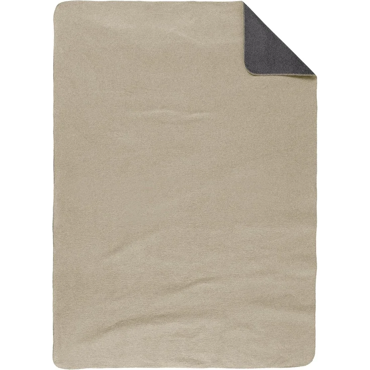 biberna Melange Wohndecke 1 x 150 x 200 cm UNI, kitt, 1 x 150 x 200 cm, kitt – Bild 1