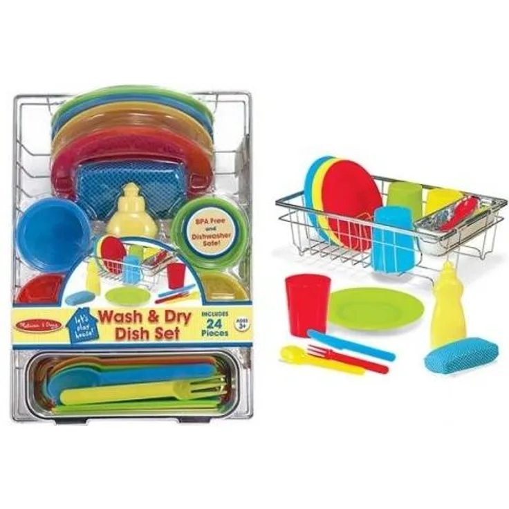 Melissa & Doug 14282 - Geschirrset zum Waschen und Trocknen