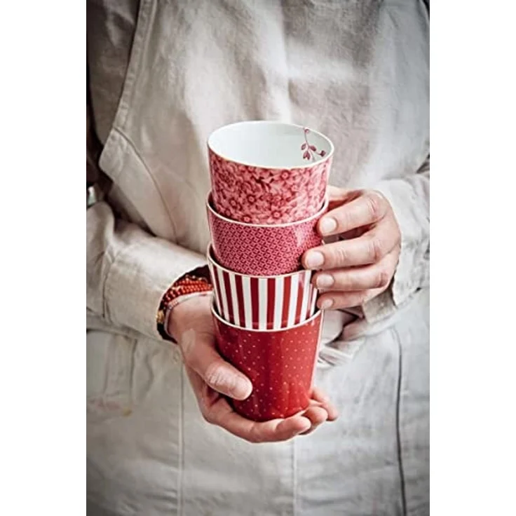 PiP Studio Frühstücksteller Dessertteller Royal Stripes Dark Pink (17 cm) – Bild 6
