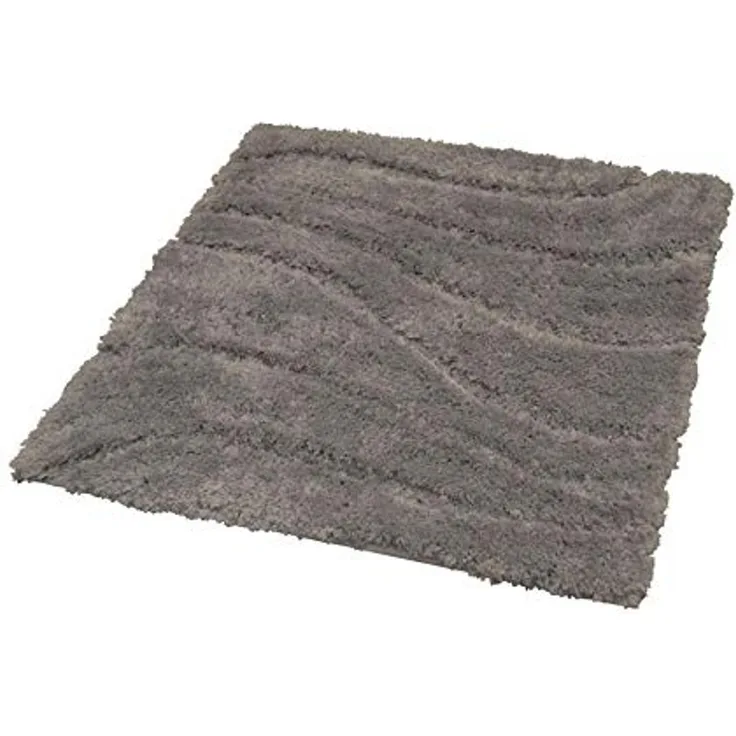 Ridder Badematte La Ola grau, Höhe 55 mm, 100% Polyester-Microfaser
