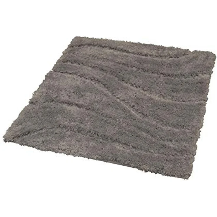 Ridder Badematte La Ola grau, Höhe 55 mm, 100% Polyester-Microfaser – Bild 1
