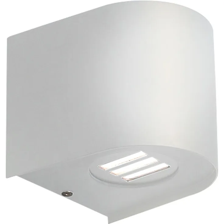 LED Außenwandleuchte, Kunststoff, weiß, H 10 cm