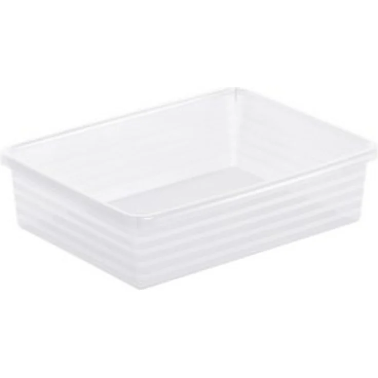 Rotho Formatkörbchen Linus A5, transparent platzsparende Ablage – Bild 4