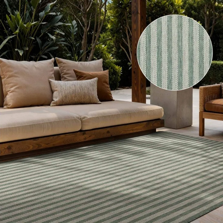 Ted Baker Teppich Linley, Wendeteppich, rechteckig, Höhe: 8 mm, Designteppich, Wetterfest, Pflegeleicht, Modern, Wohnzimmer, Terrasse