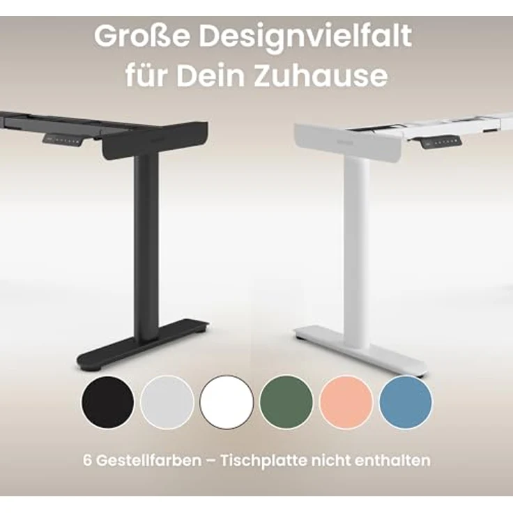 Ergotopia Schreibtisch Desktopia One (elektrisch höhenverstellbarer Schreibtisch Gestell), elektrisch höhenverstellbares Tischgestell – Bild 7