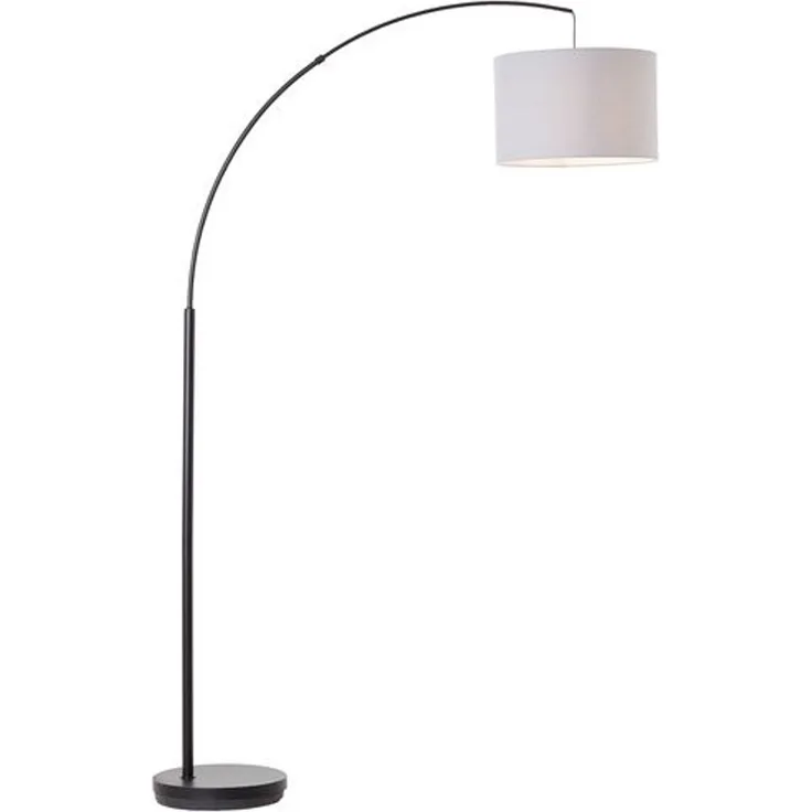 BRILLIANT Aike Bogenstandleuchte 1,8m schwarz matt/grau | 1x A60, E27, 40W, geeignet für Normallampen (nicht enthalten)
