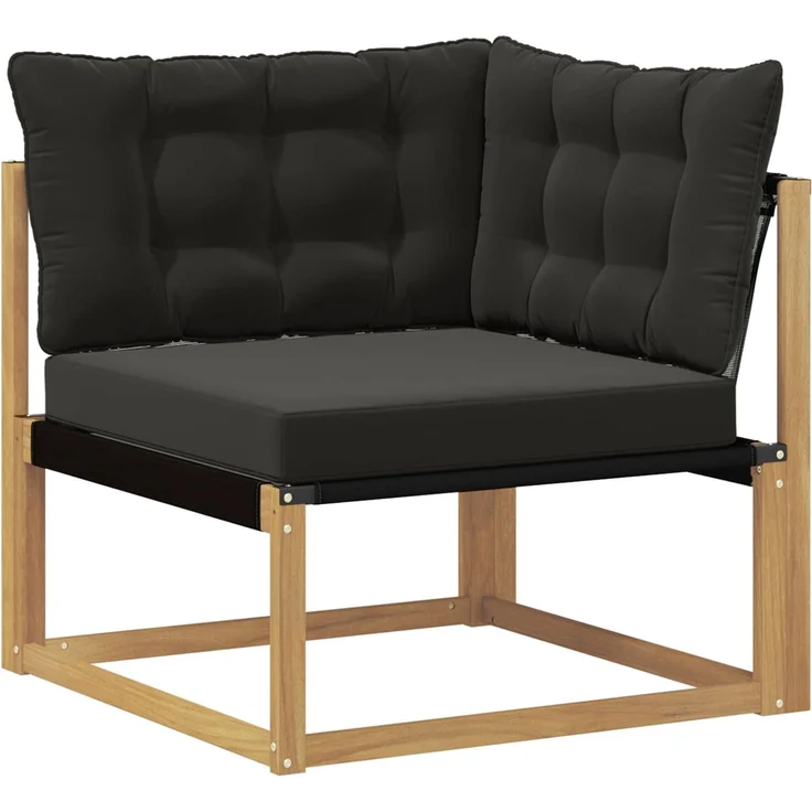 vidaXL Outdoor-Sofagarnitur 5 stk. Weiß und Schwarz 3388678 – Bild 6