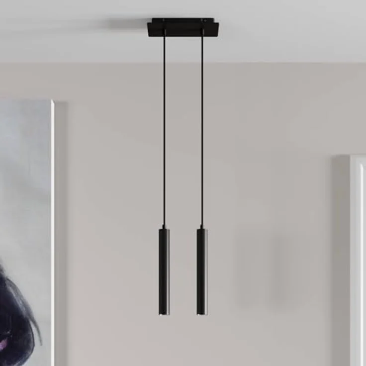 Arcchio LED Franka, 2-flammige Wohnzimmerleuchte aus schwarzem Aluminium, energiesparend und direkt nutzbar – Bild 5