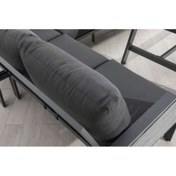 Primaster 'Apulia' Dining Lounge Set mit 3 Sofas und Tisch, Aluminium grau – Bild 5