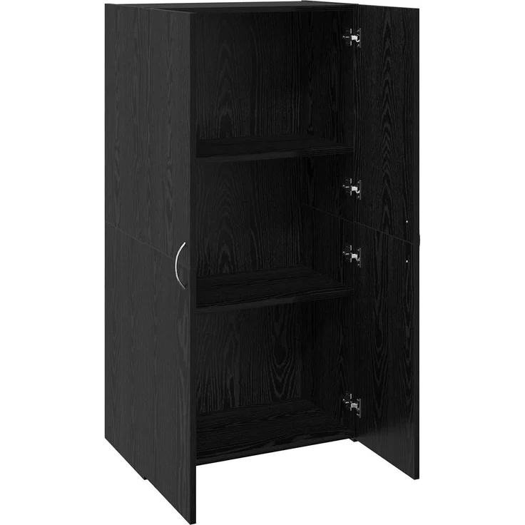 vidaXL Büroschrank Schwarz Eichen-Optik 60 x 32 x 115 cm Holzwerkstoff 879638 – Bild 5
