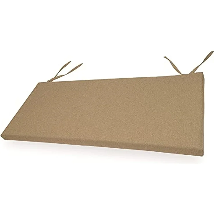 chilly pilley Bankkissen Bankauflage Polsterauflage Reißverschluss mit Schlaufen Kissen für Gartenbank Gartenbankauflage für Gartenmöbel Sitzkissen & Rückenkissen Outdoor (120 x 40 x 5 cm, Beige) – Bild 4