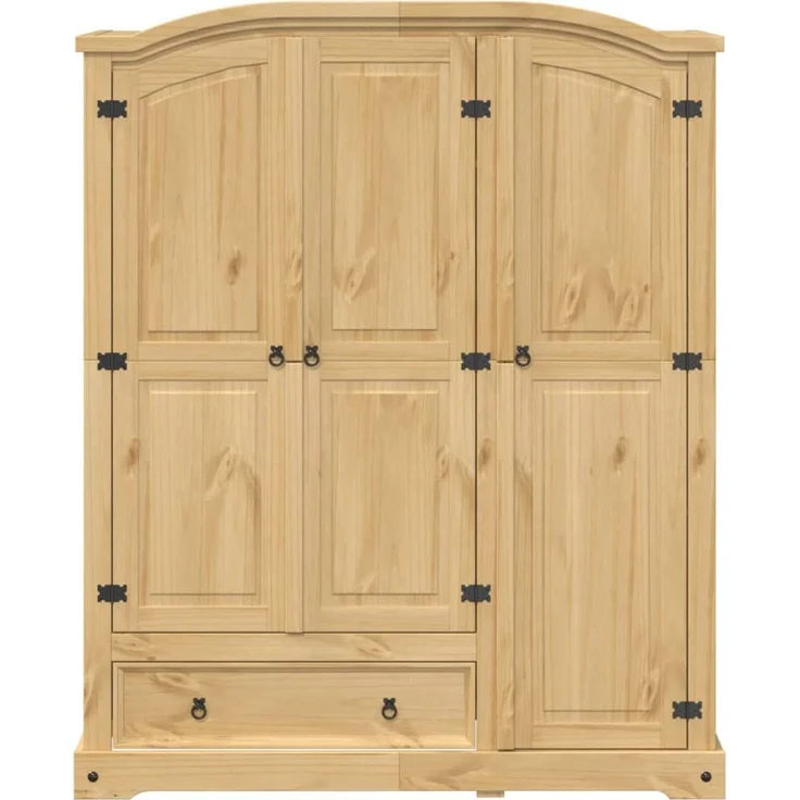 vidaXL Kleiderschrank Corona 151,5x52x186 cm Massivholz Kiefer 4012160 – Bild 3