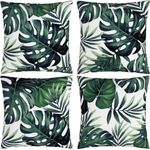 Sofakissen 4 Stk. Blattmuster 50x50 cm Stoff