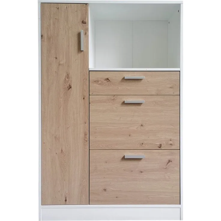 HTI-Line Küchenbuffet Küchenschrank Kombi L Blanca (Stück, 1-St, 1 Küchenschrank Kombi L Blanca) Küchenbuffet Mehrzweckschrank Mikrowellenschrank
