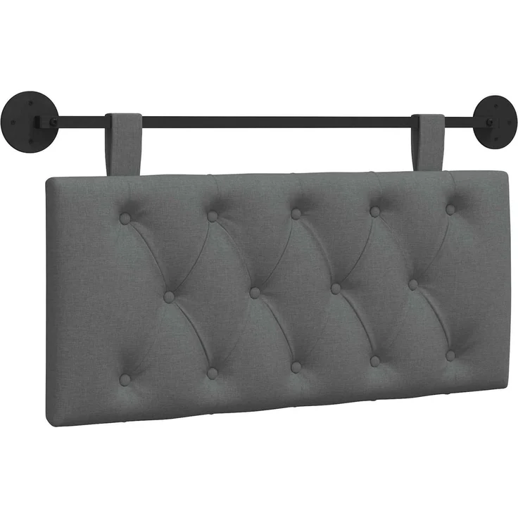 vidaXL Hängendes Kopfteil Dunkelgrau Stoff 7 x 100 x 55 cm Grau – Bild 2