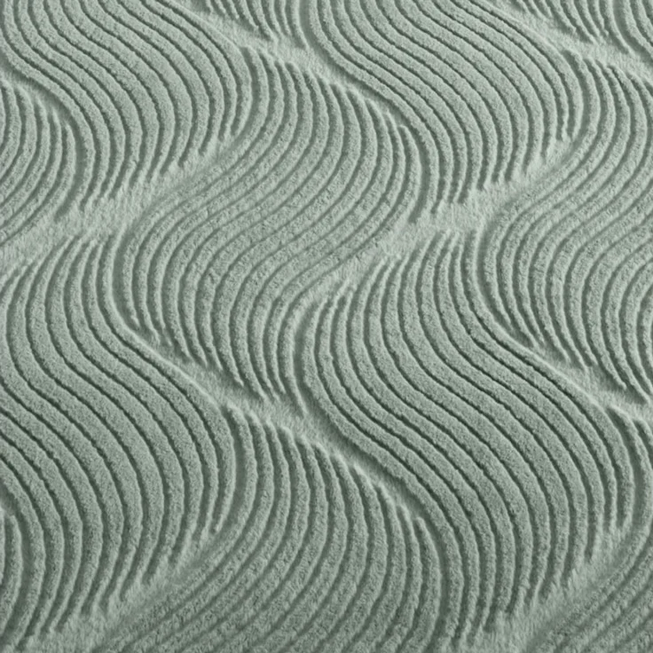 TaraCarpet Teppich TaraCarpet Homestyle 392 Shell, rund, Höhe: 10 mm, Felloptik hoch-tief weich waschbar Düne grün 80x80 rund – Bild 3