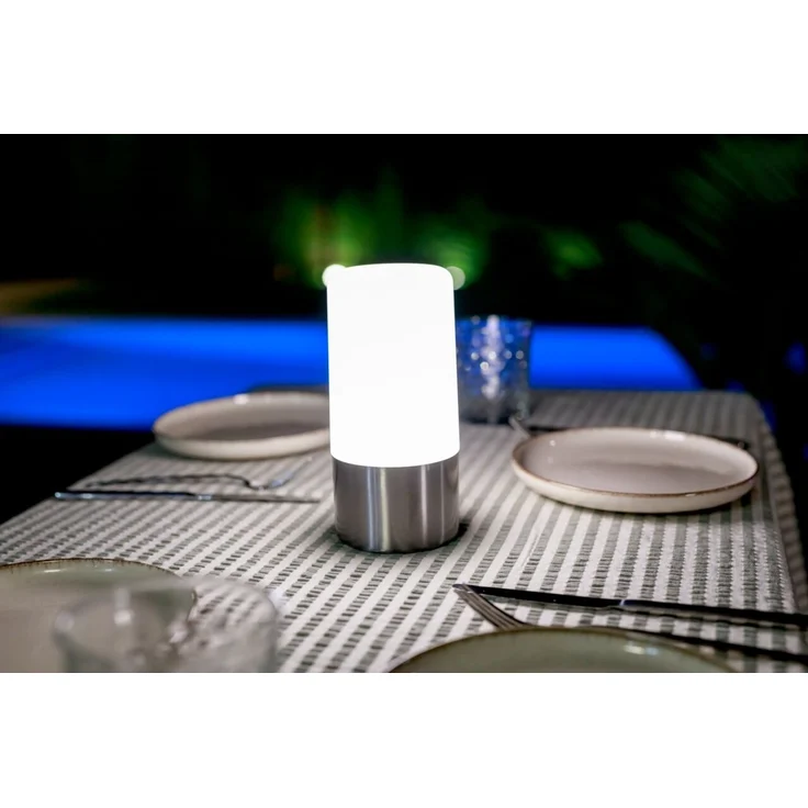 Newgarden 'MAIA' Akkuleuchte, Metall grau, 9 x 19 x 9 cm, RGB mit Touchdimmer – Bild 4