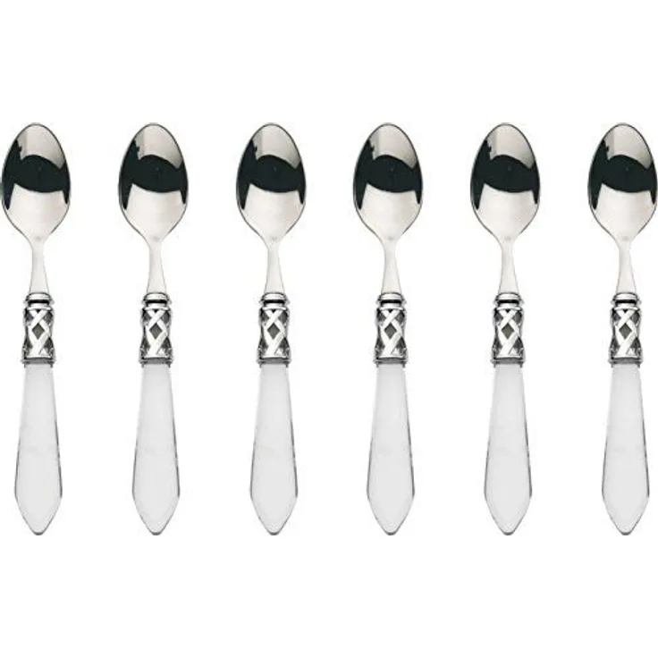 Bugatti ALC1T N4208 Aladdin - 6-teilig, Mocca Löffel, Edelstahl-Kunststoff (ABS), Transparent, 21 x 18 x 3 cm