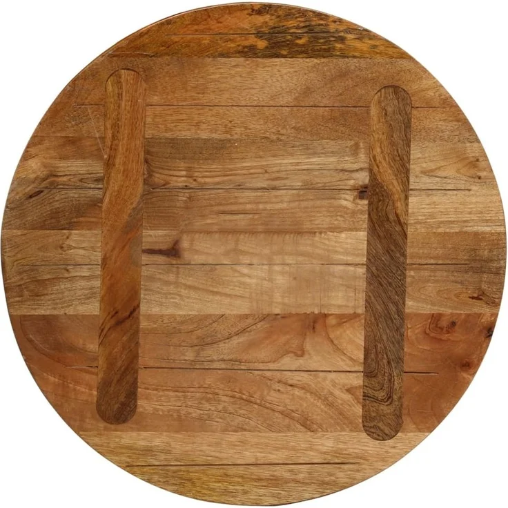 vidaXL Tischplatte Ø 50x2,5 cm Rund Massivholz Mango 370072 – Bild 4