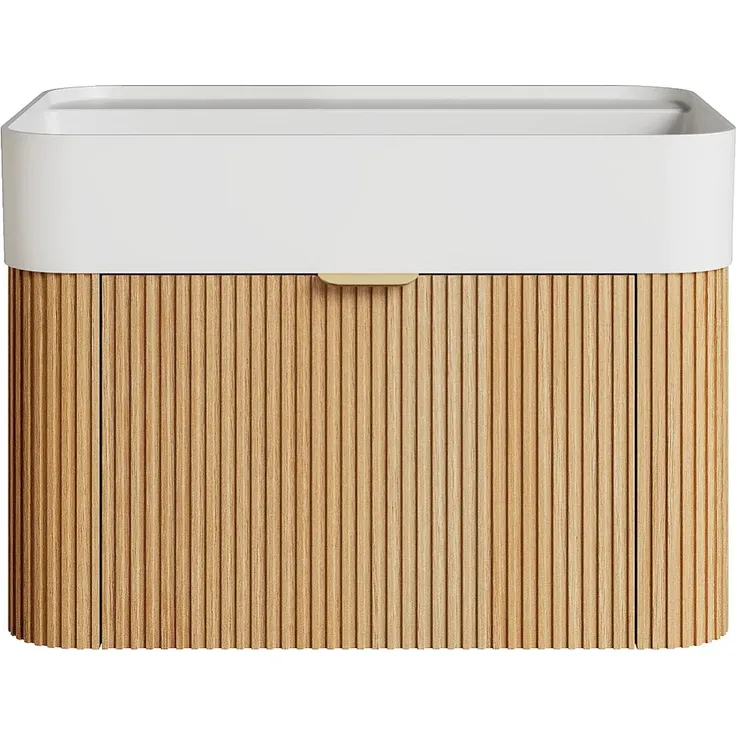 Vente-unique - BULMAS Waschbeckenmöbel Holz, Platte Beige - B 41 cm x H 42 cm x L 60 cm – Bild 2