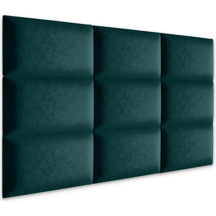 Muralo Samt Wandkissen Stoff Polsterpaneel Schlafzimmer Wohnzimmer Bett Wandpolster Bettkopfteil Lendekissen Modern Luxus Gepolstert Polster Paneel (Türkis, 50x30 cm) – Bild 4
