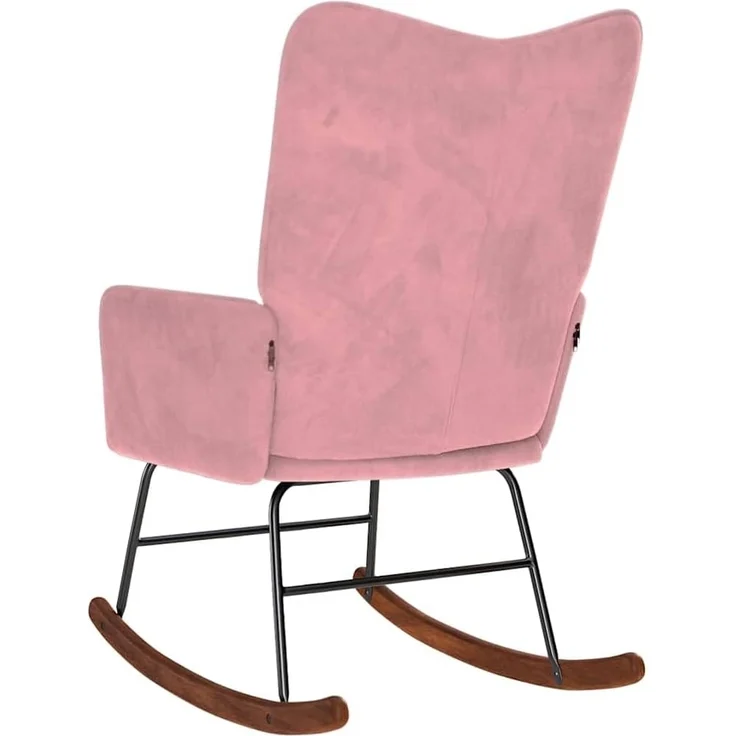 vidaXL Schaukelstuhl Rosa Samt 4016836 – Bild 5