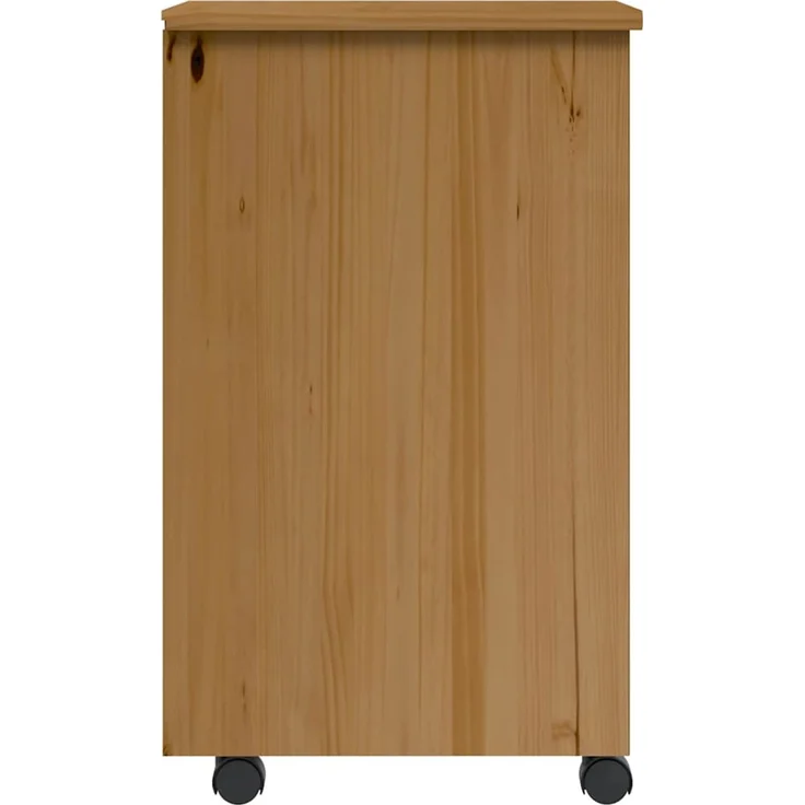 vidaXL Rollschrank mit Schubladen MOSS Honigbraun Massivholz Kiefer 4015783 – Bild 4