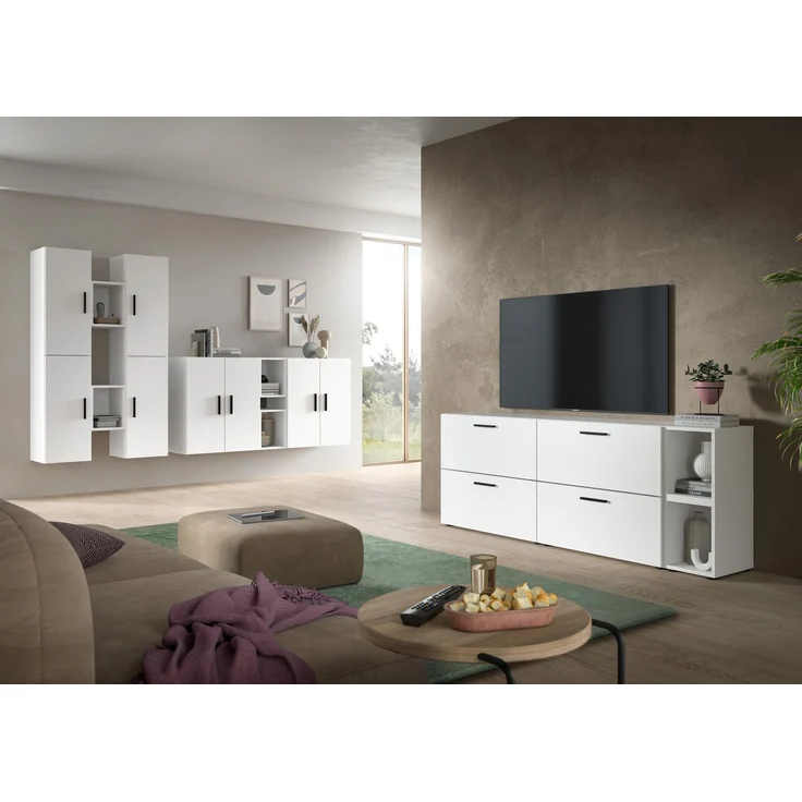 Xonox The One Wohnkombination, Weiß, 176x67x34 cm – Bild 6