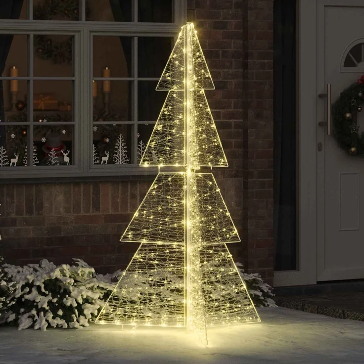 vidaXL Weihnachtsbaum Warmes Weiß 180 cm Acryl 240 LEDs 42019210 – Bild 1