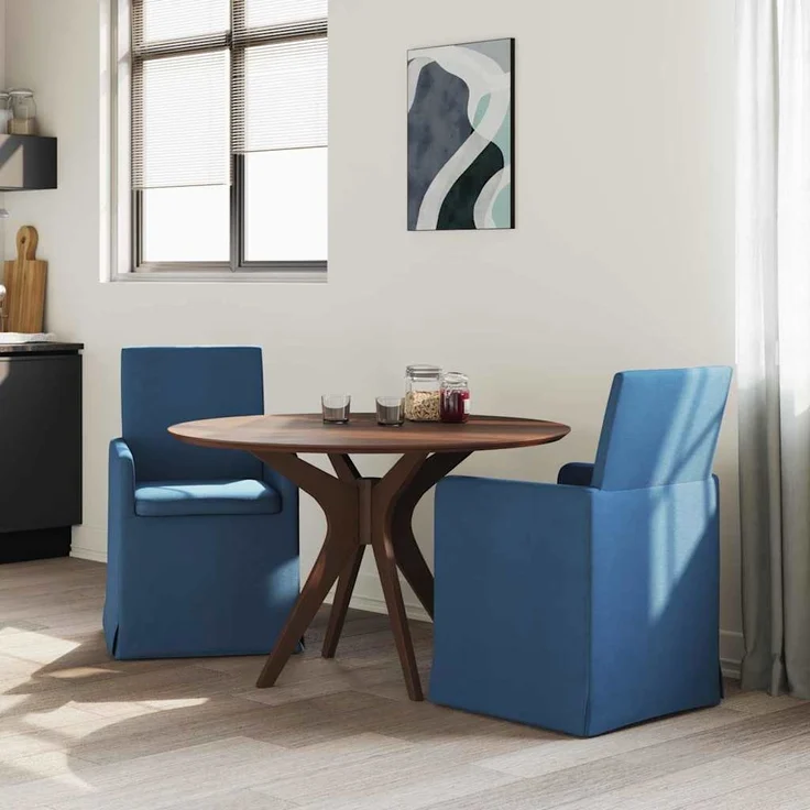 vidaXL Esszimmerstühle 2 pcs Blau 57 x 67 x 95 cm Stoff 42017911 – Bild 2
