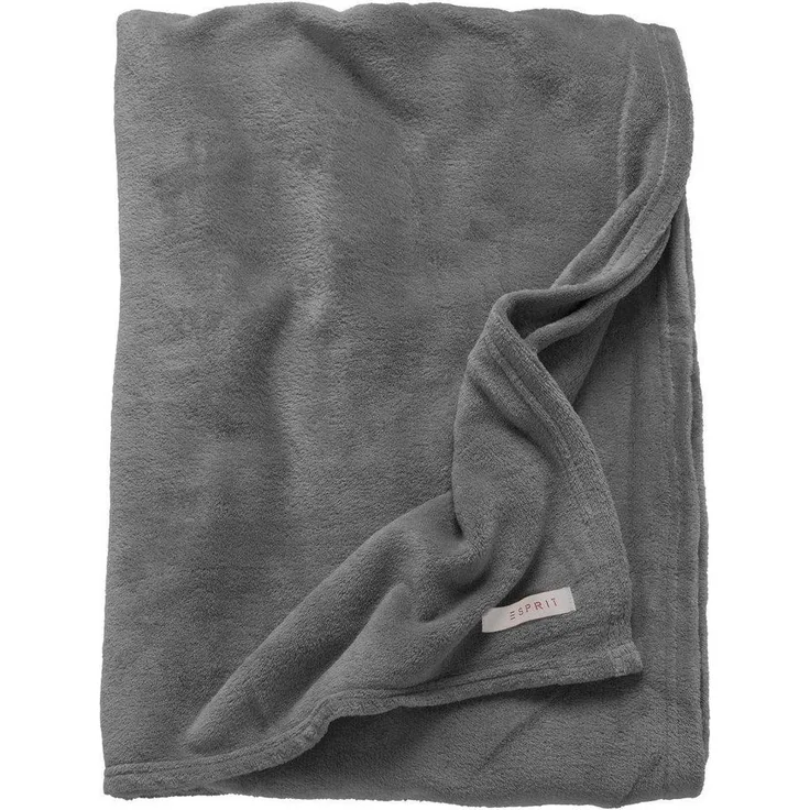ESPRIT Mellow Kuscheldecke, Polyester dunkelgrau, 150 x 200 cm