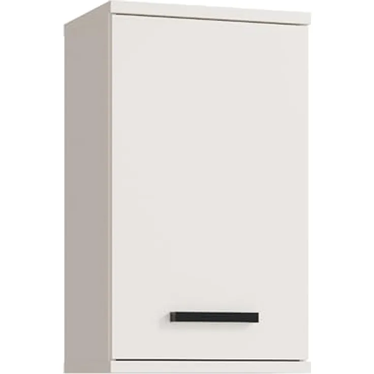 Forte VERIS Hängeschrank 40, moderner Badezimmerschrank, 1-türig, Kontrastgriff, Wandmontage, Holzwerkstoff, Kaschmir Beige, 40,2 cm breit x 68,8 cm hoch x 29 cm tief