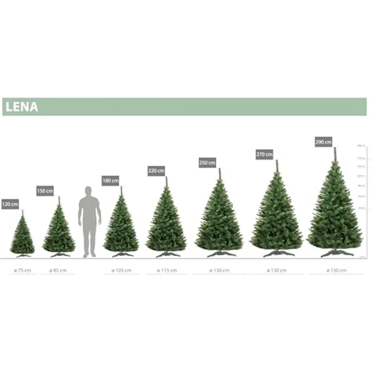 Künstlicher Weihnachtsbaum 120 cm Grün Tannenbaum Christbaum Tanne Unecht Weihnachtsdeko DecoKing Lena – Bild 5