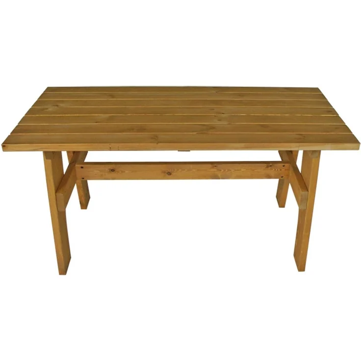 TPFGarden Garten-Essgruppe Drieburg, (3-tlg, Outdoor Garten Garnitur aus massivem Kiefernholz), 2x Bank 3-Sitzer & 1x Tisch 72x150cm - Hochwertige Verarbeitung – Bild 4
