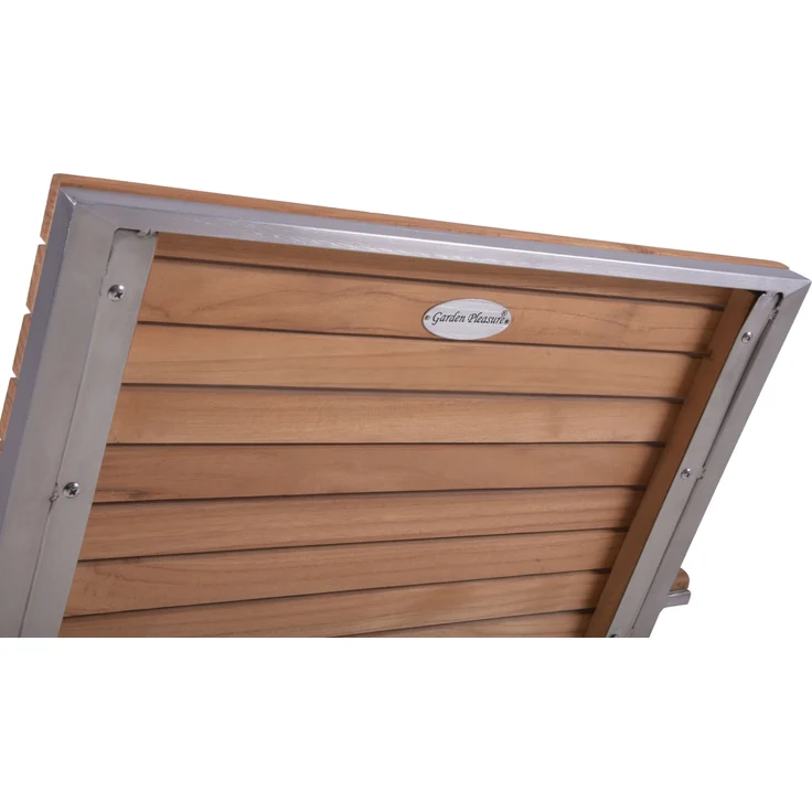 Garten-Sitzgruppe FRIDA 5-tlg. - Teak, Natur | Gartenmöbel-Set Gartengarnitur Garten-Essgruppe mit Stühlen und Esstisch – Bild 10