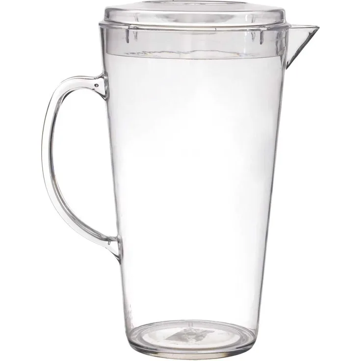HOME DECO FACTORY, KA0239, Pitcher with 4 Colored Bain de Soleil Glasses, ideal for barbecues and picnics, in Resistant Glass, Easy to clean, transparent, Yellow and Green, 1L
