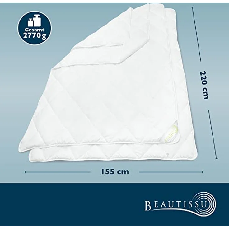Beautissu BeauNuit JD Bettdecke 4 Jahreszeiten 155x220 cm – Bild 9