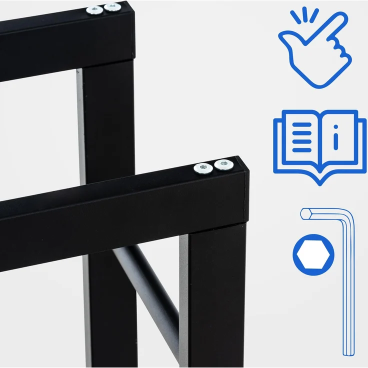 CLP Kaminholzständer Keri V2,schwarz 25x40x100 cm – Bild 7