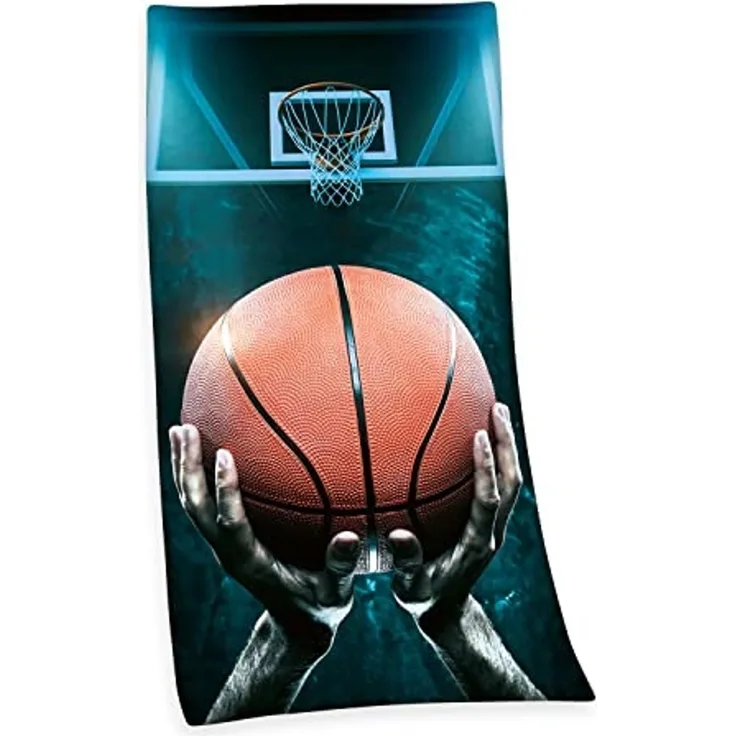 Herding Young Collection Badetuch Basketball, Velours (1-St), hochfarbig bedruckt