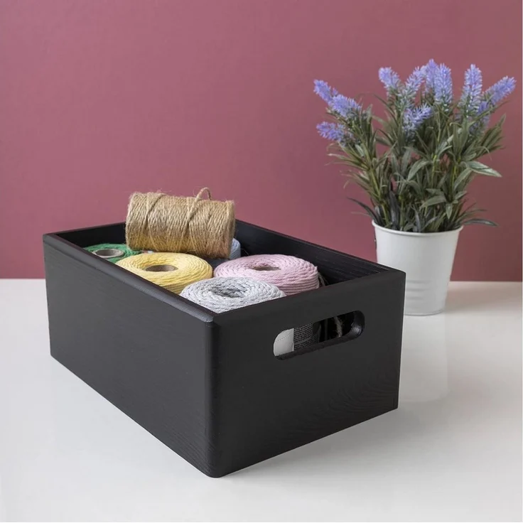 Creative Deco Holzkiste Obstkiste Korb 30x20x13cm (1cm) mit Griffen ohne Deckel, mit Griffen, ohne Deckel – Bild 3