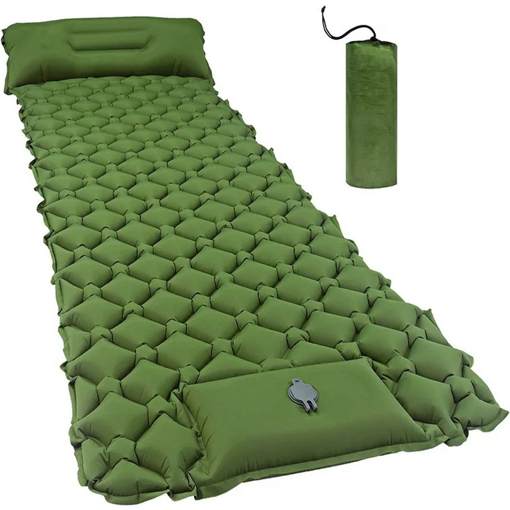 AIMAX Luftmatratze Selbstaufblasende Camping-Schlafunterlage, (mit innovativer Fußpumpe, TPU-Edelstahl-Material), 193 x 60 x 6 cm – Bild 1