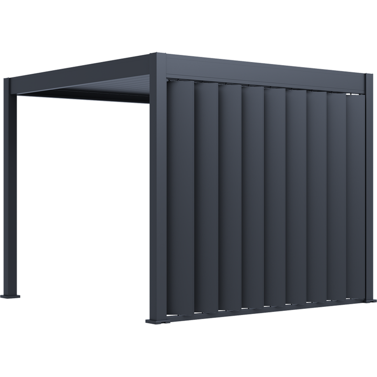 Weide Pergola Sichtschutzwand 3m mit kippbaren Lamellen anthrazit – Bild 3