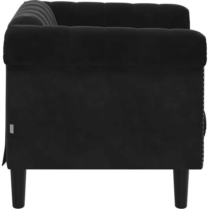 vidaXL Sessel Schwarz Samt 372570 – Bild 4