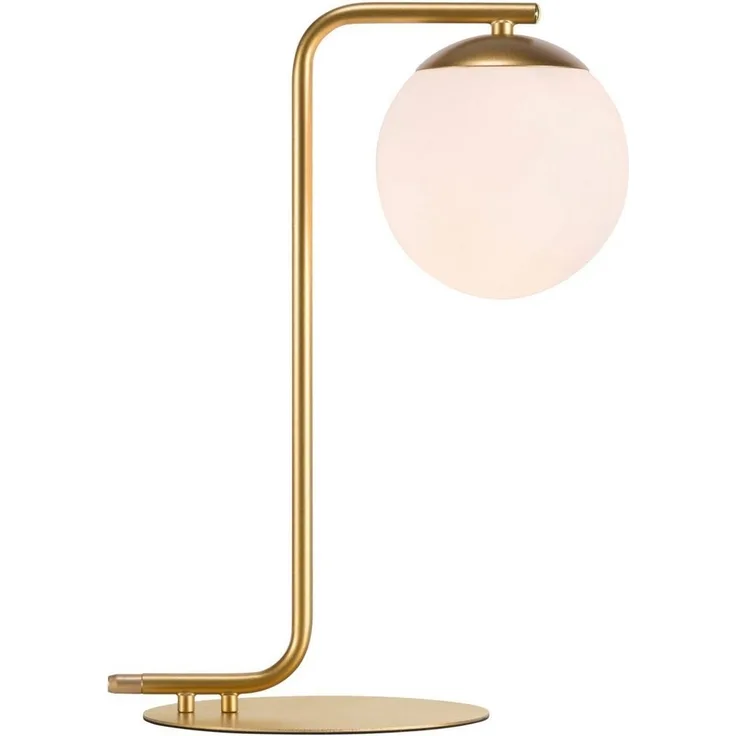 Tischlampe messing Opalglas Kugel Nordlux Grant mit E14 Fassung