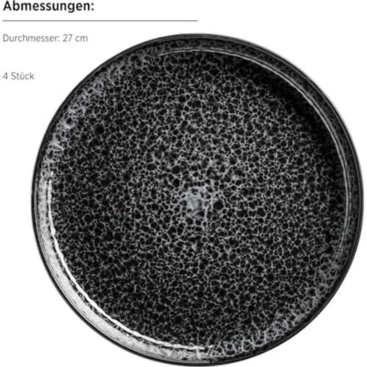 Mäser Kombiservice Filippa, 16-teiliges Geschirrset aus schwarzer Keramik, 400 ml – Bild 7