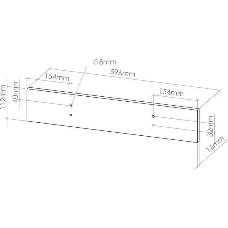 Küchenfront R-Line Anthrazit Hochglanz 59.6 x 11.2 cm Möbelfront für den Herdumbauschrank Vicco – Bild 2
