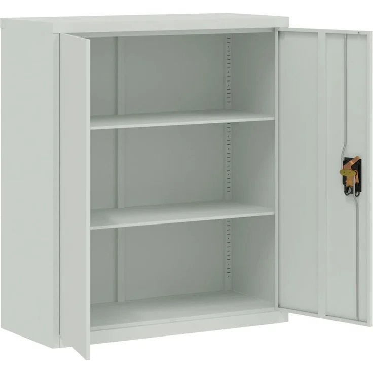 vidaXL Aktenschrank Hellgrau 90x40x105 cm Stahl 339737 – Bild 3