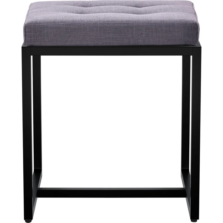 CLP Sitzhocker Barci mit Polsterung und schwarzem Eisengestell,dunkelgrau Stoff – Bild 6